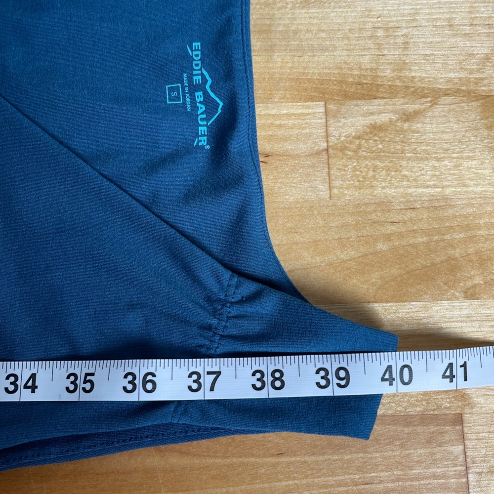 NWOT Eddie Bauer Blue Lily Crossover Midi Travel Dress - Picture 9 of 12